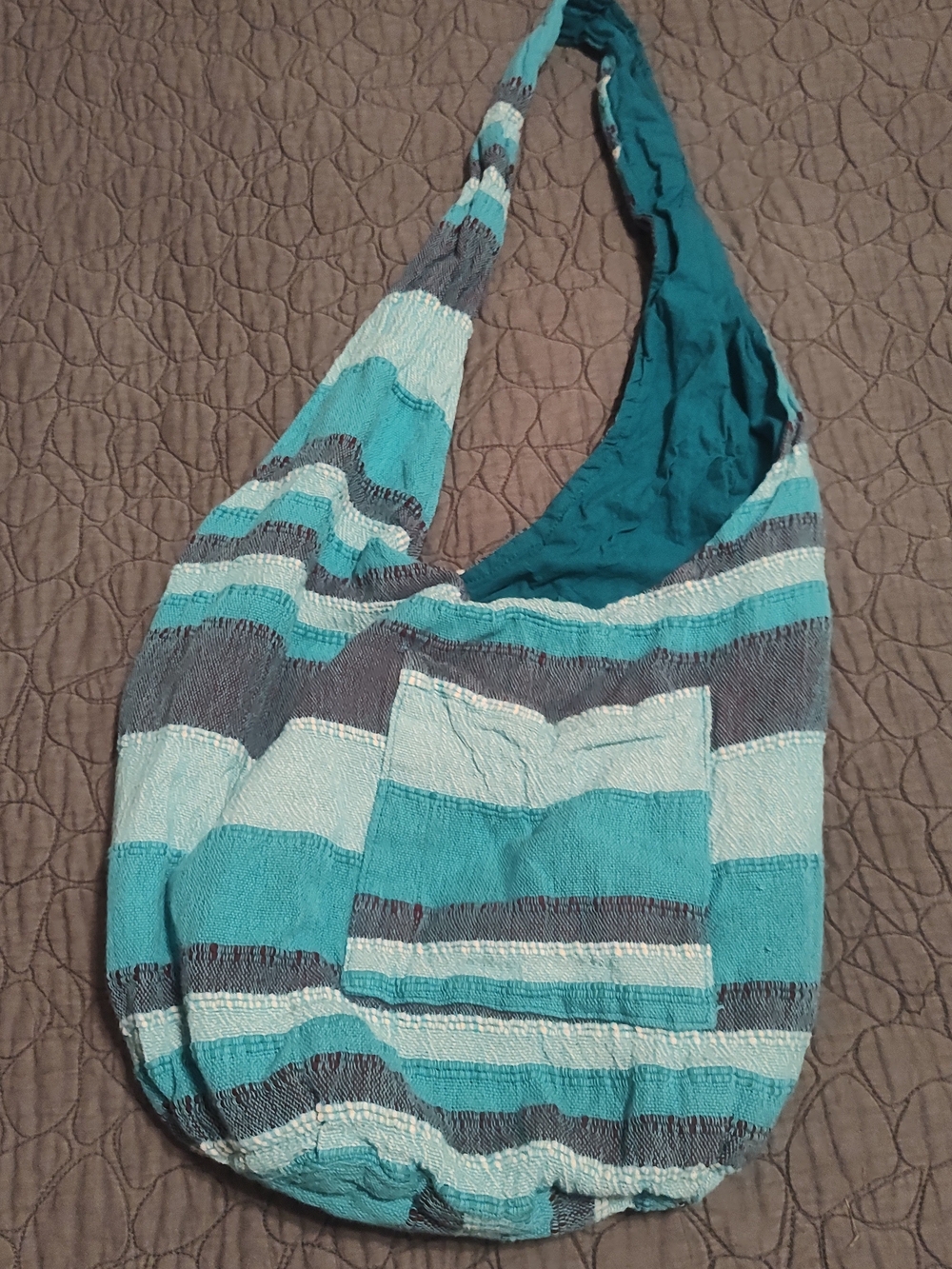 Sambar Striped Multicolor Hobo Bohemian Shoulder Bag Purse Woven Sling Bag